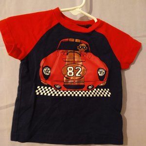Infant graphic design short sleeve tee, race car, 6 month